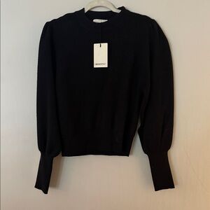 Elegant Black Crew Neck Sweater